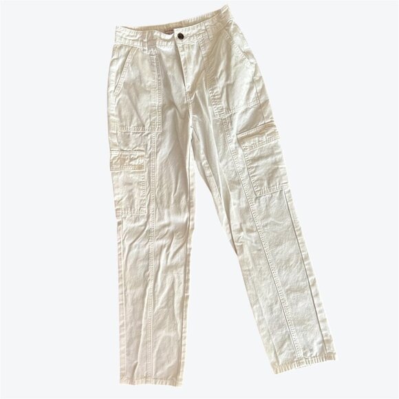 Sincerly Jules Pants - Sincerely Jules White Utilitarian Cargo Ankle Length Pants Size 25 Size 3